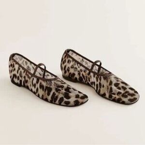 Reformation Marvin Ballet Leopard Flats